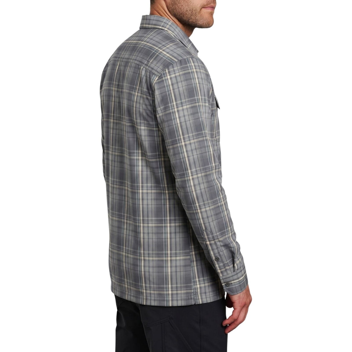 Kuhl Mens Response Outdoor Hiking Long Sleeve Shirt in Lunar Dust