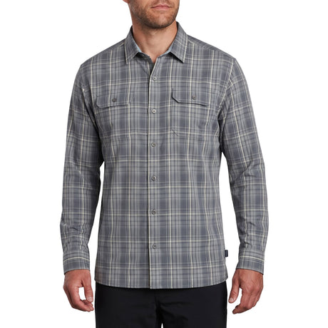 Kuhl Mens Response Outdoor Hiking Long Sleeve Shirt in Lunar Dust