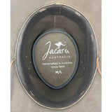 Jacaru 1028 Kangaroo Leather Soft Hat with Chinstrap - Dark Brown (Water Repellent & UPF 50+ Made in Australia)