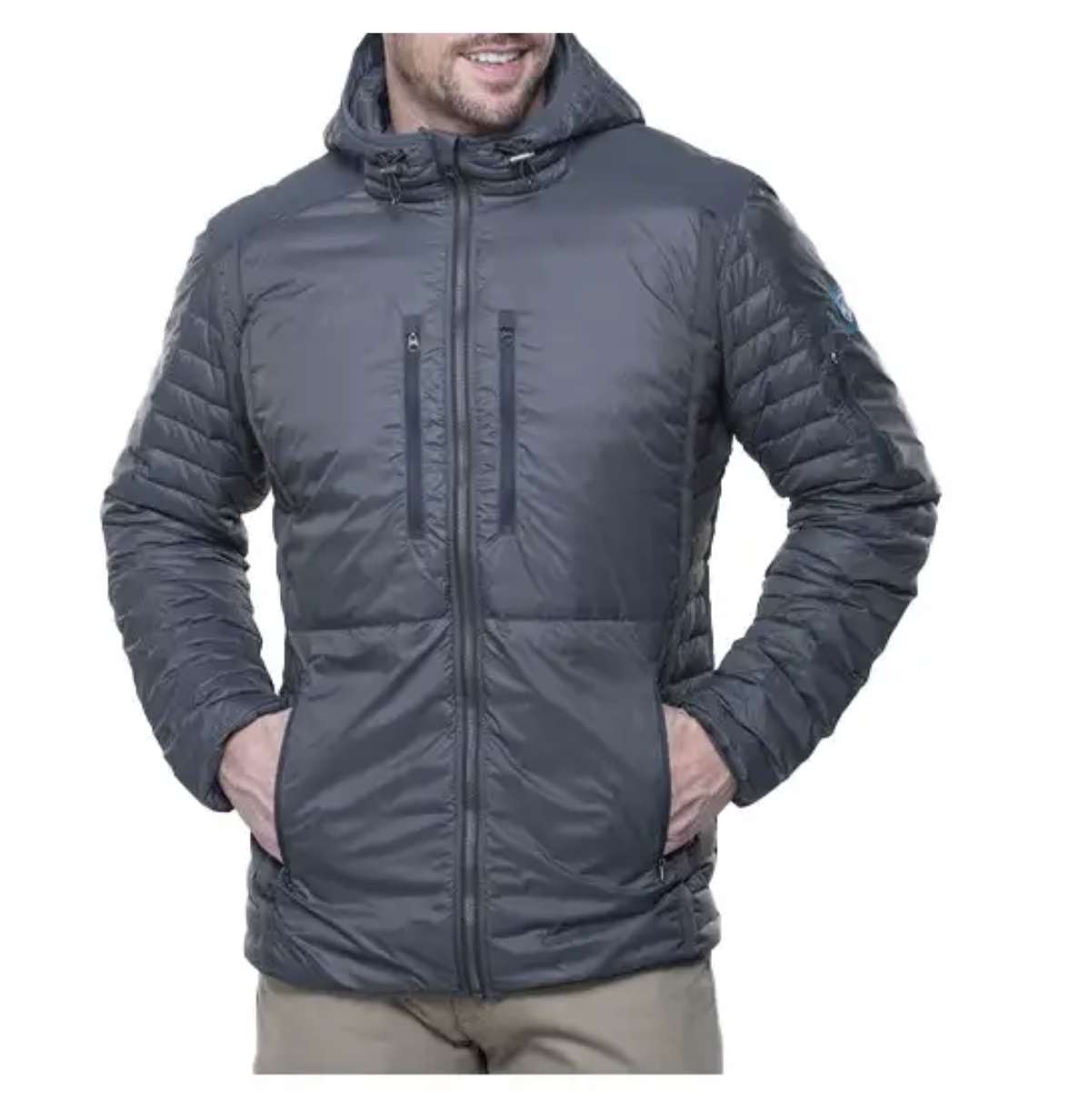 Kuhl Spyfire Hoodie Hoody Puffer Jacket Goose Down in Carbon Size XL
