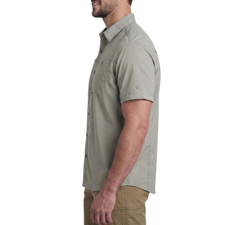 Kuhl Mens Stealth Outdoor Hiking Short Sleeve Shirt in Oak Moss