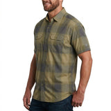 Kuhl Mens Stretch Response Hiking Outdoor Short Shirt in Black Sage