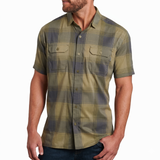 Kuhl Mens Stretch Response Hiking Outdoor Short Shirt in Black Sage