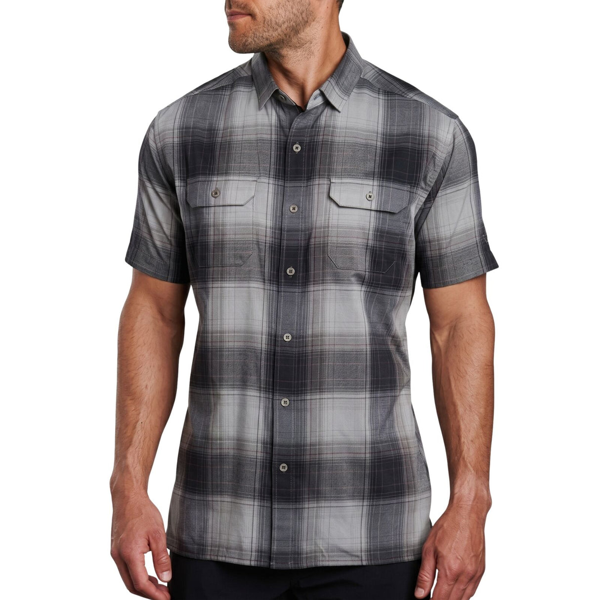 Kuhl Mens Stretch Response Hiking Outdoor Shirt in Brushed Nickel