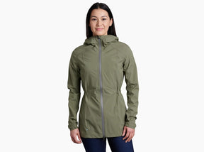 Kuhl Womens Stretch Voyagr Jacket Lightweight Breathable Waterproof in Sage