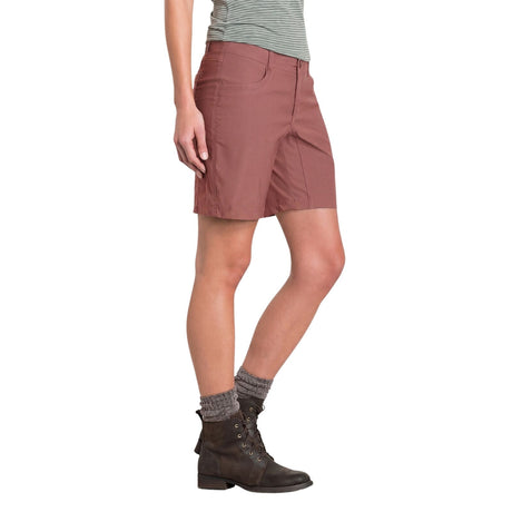 Kuhl Womens Trekr 8in Outdoor Hiking Shorts in Dark Dahlia