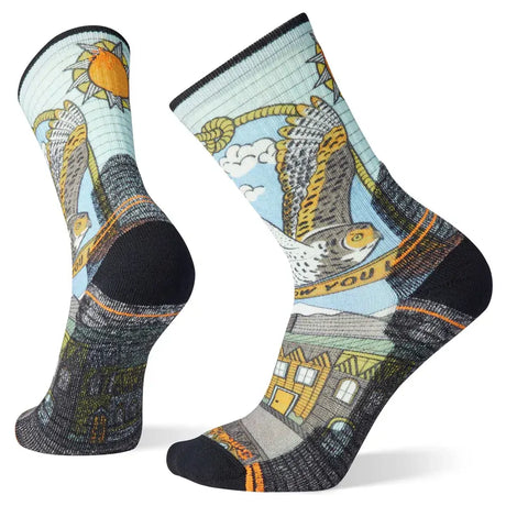 Smartwool Hike Light Cushion Crew Socks Merino Wool Breathable in Charcoal