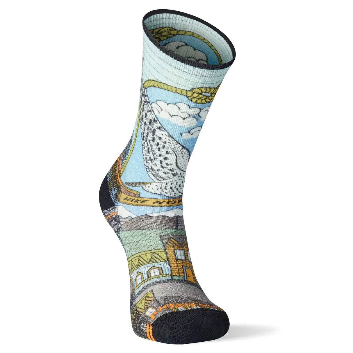 Smartwool Hike Light Cushion Crew Socks Merino Wool Breathable in Charcoal