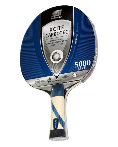 SUNFLEX Xcite C45 Carbotec Table Tennis Bat ITTF Approved Mikado Rubber