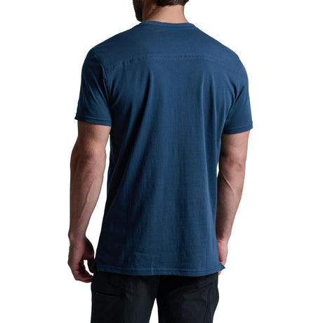 Kuhl Mens Born In The Mountains Outdoor Hiking T Shirt in Pirate Blue