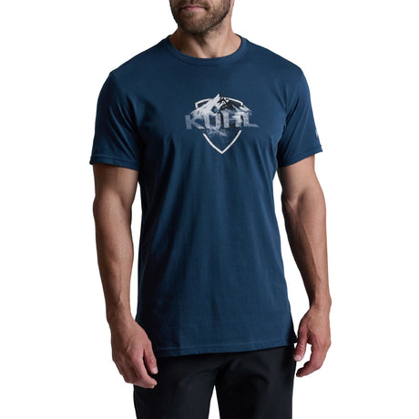 Kuhl Mens Born In The Mountains Outdoor Hiking T Shirt in Pirate Blue