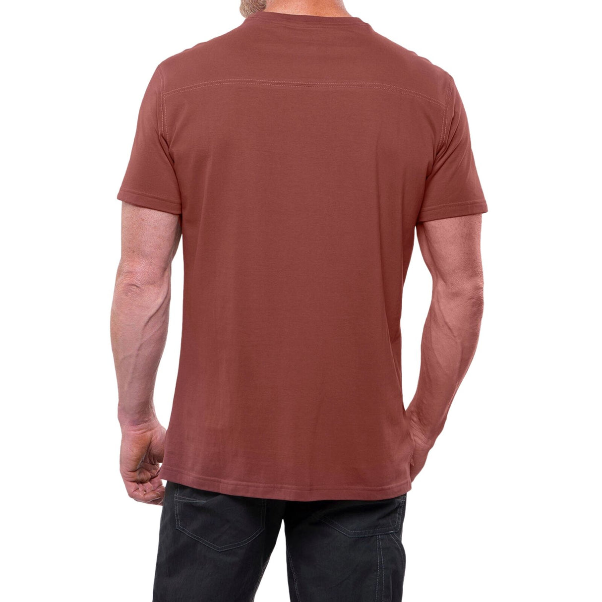 Kuhl Mens Bravado Lightweight Outdoor T Shirt Short Sleeve Tee in Sundried Tomato