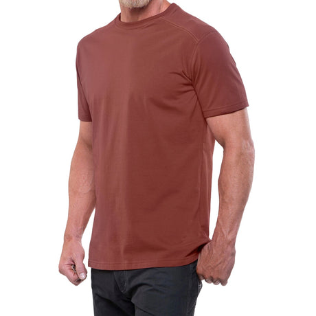 Kuhl Mens Bravado Lightweight Outdoor T Shirt Short Sleeve Tee in Sundried Tomato