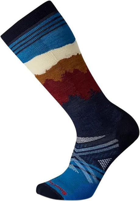 Smartwool PhD Ski Medium Alpenglow Pattern Merino Wool Socks
