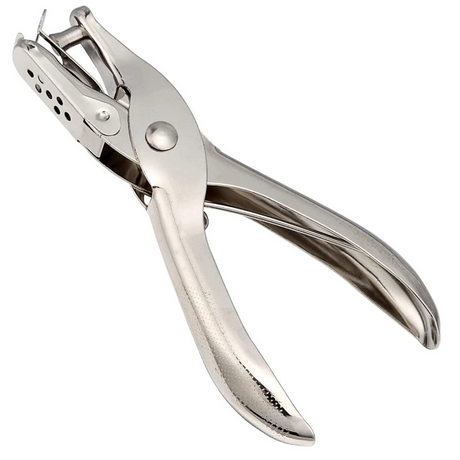 Single Paper Hole Punch - Handheld 6mm Stainless Steel Plier/Puncher