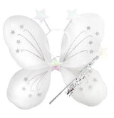 White Angel Wings - Girls Fairy/Butterfly/Princess Costume for Fancy Dress Party