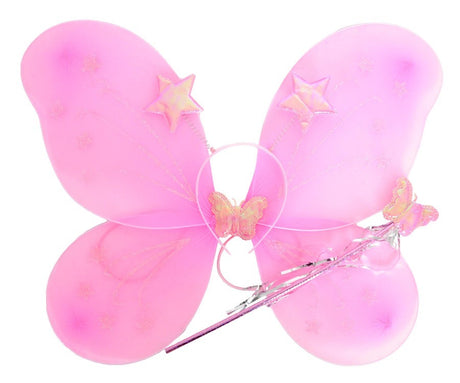 Light Pink Angel Wings - Girls Fairy/Butterfly/Princess Costume for Fancy Dress Party