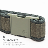 Arcade Carto A2 Slim Stretch Belt in Ivy Green/Jalapeno w/ Travel Friendly Buckle - One Size
