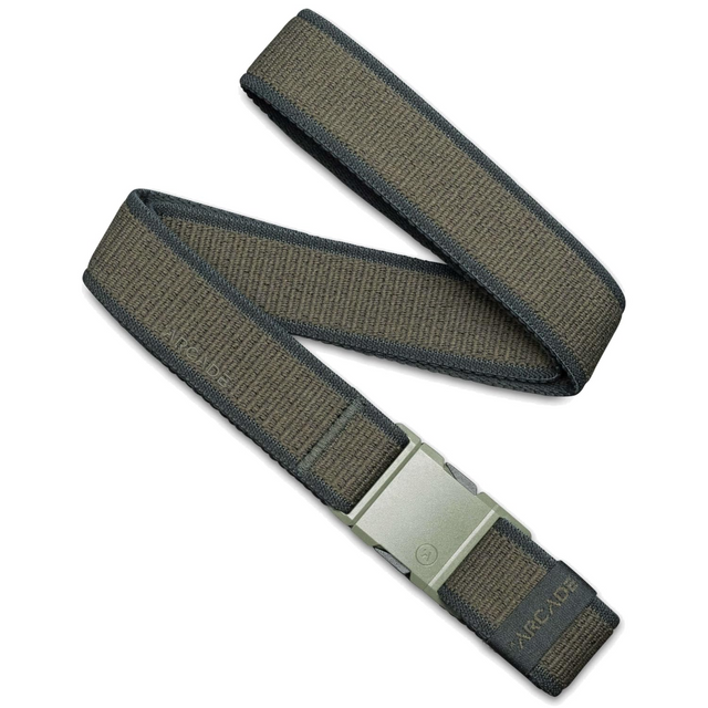 Arcade Carto A2 Slim Stretch Belt in Ivy Green/Jalapeno w/ Travel Friendly Buckle - One Size