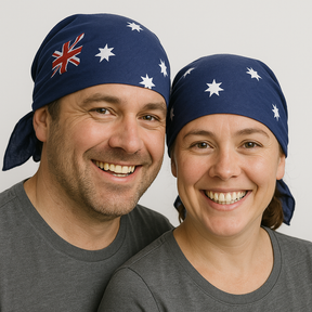 Australia Flag Bandana - 100% Cotton Head Wrap/Durag/Scarf/Mask