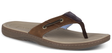 Sperry Mens Baitfish Thongs Flip Flops Top Sider Leather Sandals Slip On - Brown - US 12