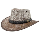 Jacaru 1049 Rustler Cowhide Leather Hat - Natural Fur (Made to Order Water Resistant & UPF 50+ Made in Australia)