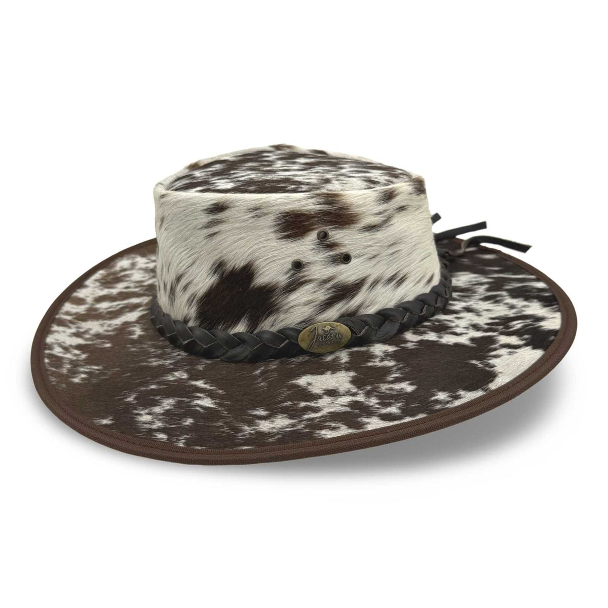 Jacaru 1049 Rustler Cowhide Leather Hat - Natural Fur (Made to Order Water Resistant & UPF 50+ Made in Australia)