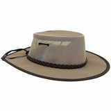 Jacaru 104 Bushbreeze Camper Canvas Hat - Mesh Crown & Chin Strap (Made in Australia)
