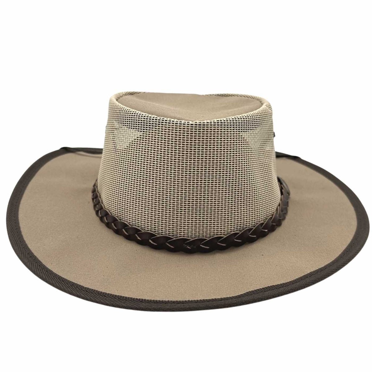 Jacaru 104 Bushbreeze Camper Canvas Hat - Mesh Crown & Chin Strap (Made in Australia)