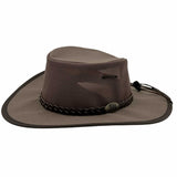 Jacaru 104 Bushbreeze Camper Canvas Hat - Mesh Crown & Chin Strap (Made in Australia)