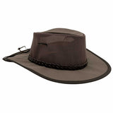 Jacaru 104 Bushbreeze Camper Canvas Hat - Mesh Crown & Chin Strap (Made in Australia)