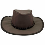 Jacaru 104 Bushbreeze Camper Canvas Hat - Mesh Crown & Chin Strap (Made in Australia)
