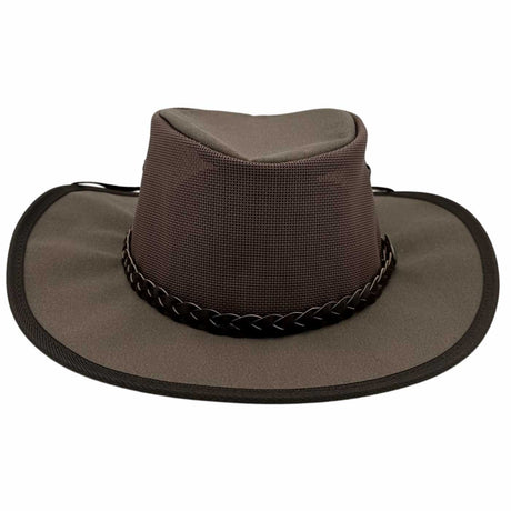 Jacaru 104 Bushbreeze Camper Canvas Hat - Mesh Crown & Chin Strap (Made in Australia)