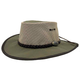 Jacaru 104 Bushbreeze Camper Canvas Hat - Mesh Crown & Chin Strap (Made in Australia)