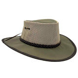 Jacaru 104 Bushbreeze Camper Canvas Hat - Mesh Crown & Chin Strap (Made in Australia)
