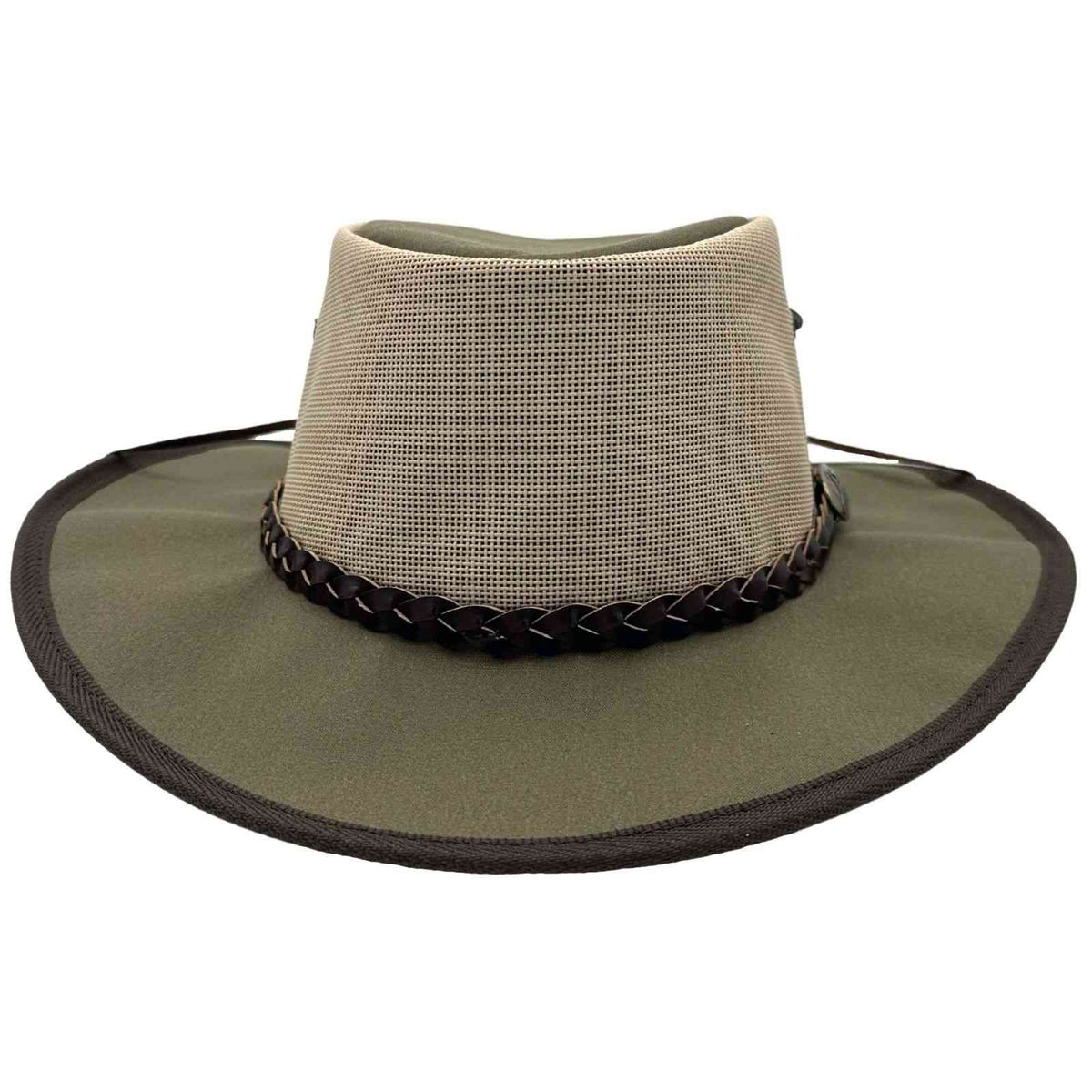 Jacaru 104 Bushbreeze Camper Canvas Hat - Mesh Crown & Chin Strap (Made in Australia)