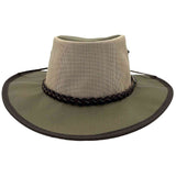 Jacaru 104 Bushbreeze Camper Canvas Hat - Mesh Crown & Chin Strap (Made in Australia)