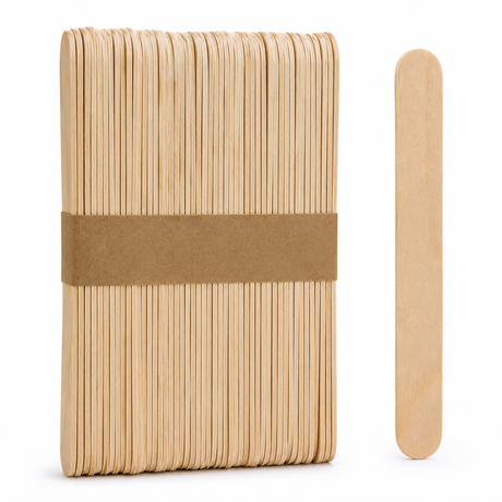 50x Natural Wooden Craft Sticks 150mm for Arts, Crafts and School Projects