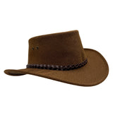 Jacaru 1065 Ranger Unisex Vegan Leather Hat - UPF 50+ (Made in Australia)