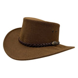 Jacaru 1065 Ranger Unisex Vegan Leather Hat - UPF 50+ (Made in Australia)