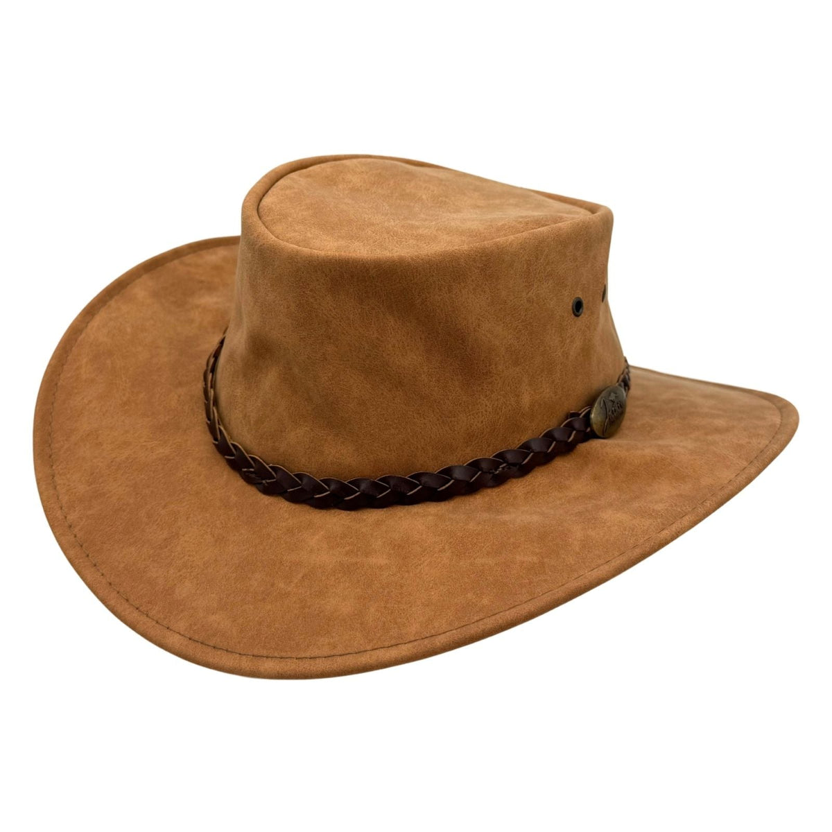 Jacaru 1065 Ranger Unisex Vegan Leather Hat - UPF 50+ (Made in Australia)