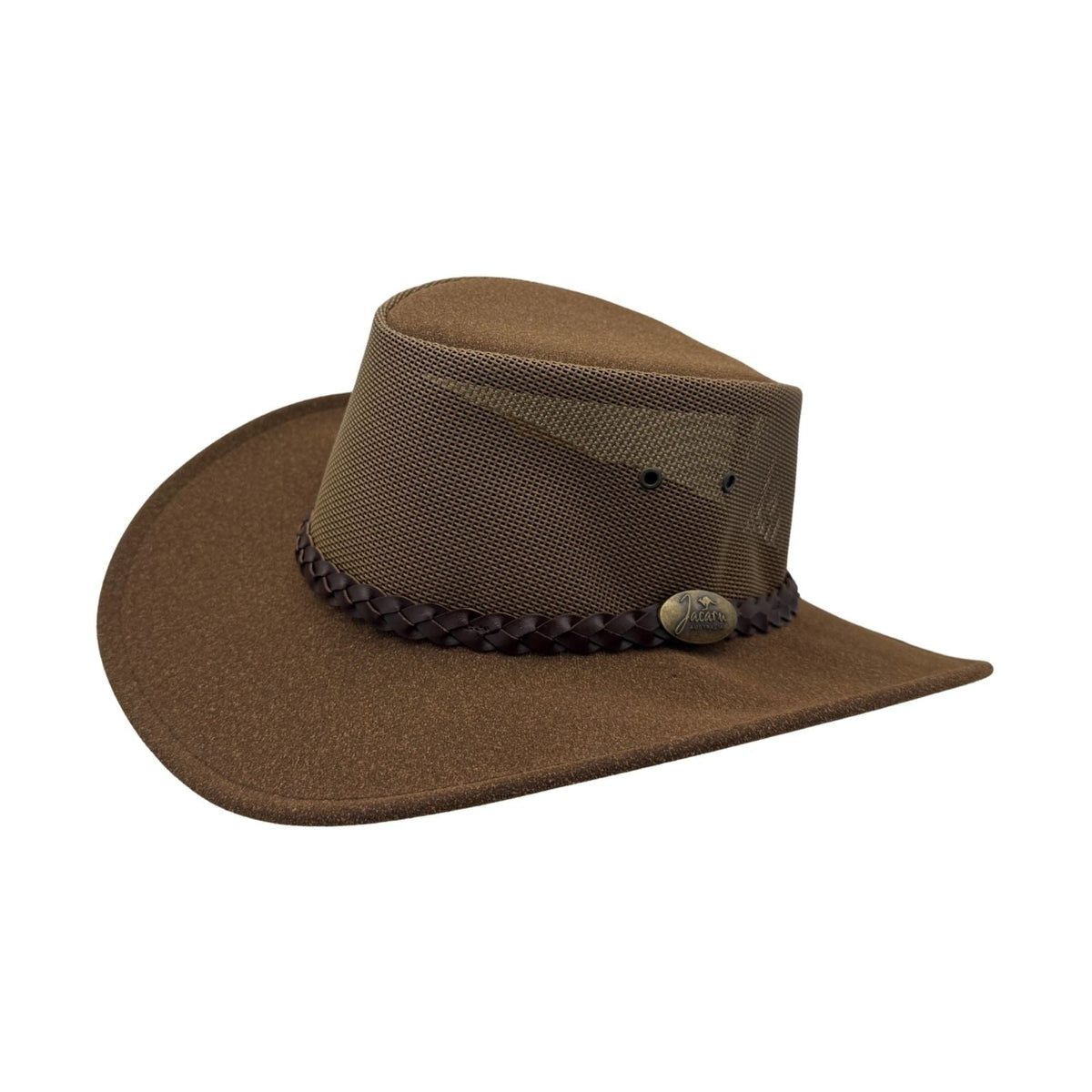 Jacaru 1066 Rizon Soft Vegan Leather Breeze Hat - Mesh Crown (Made in Australia)