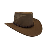 Jacaru 1066 Rizon Soft Vegan Leather Breeze Hat - Mesh Crown (Made in Australia)