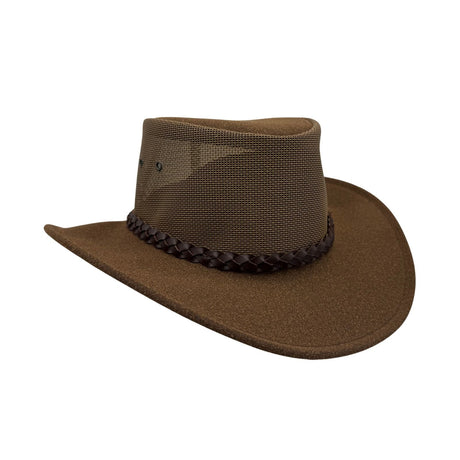 Jacaru 1066 Rizon Soft Vegan Leather Breeze Hat - Mesh Crown (Made in Australia)