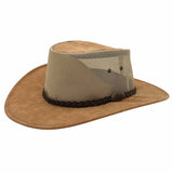 Jacaru 1066 Rizon Soft Vegan Leather Breeze Hat - Mesh Crown (Made in Australia)