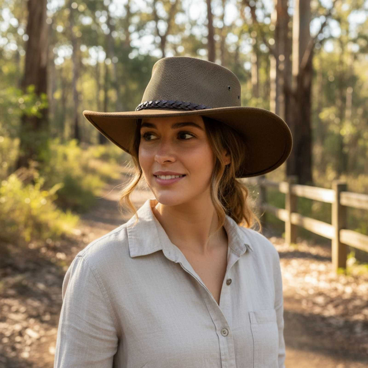 Jacaru 1066 Rizon Soft Vegan Leather Breeze Hat - Mesh Crown (Made in Australia)