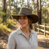 Jacaru 1066 Rizon Soft Vegan Leather Breeze Hat - Mesh Crown (Made in Australia)