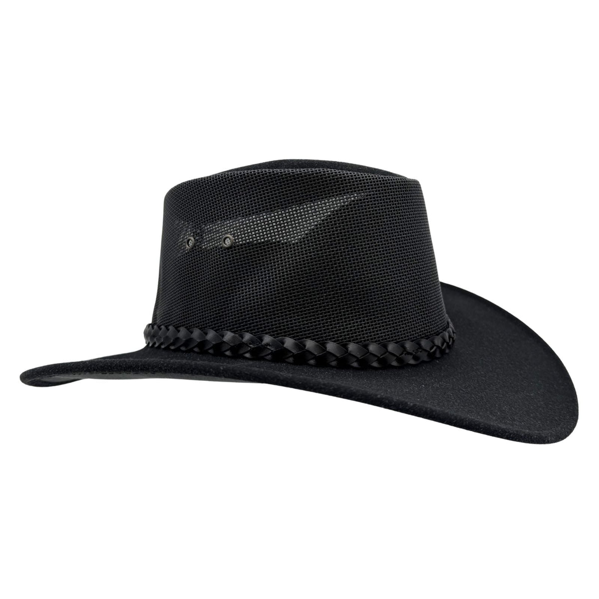 Jacaru 1066 Rizon Soft Vegan Leather Breeze Hat - Mesh Crown (Made in Australia)