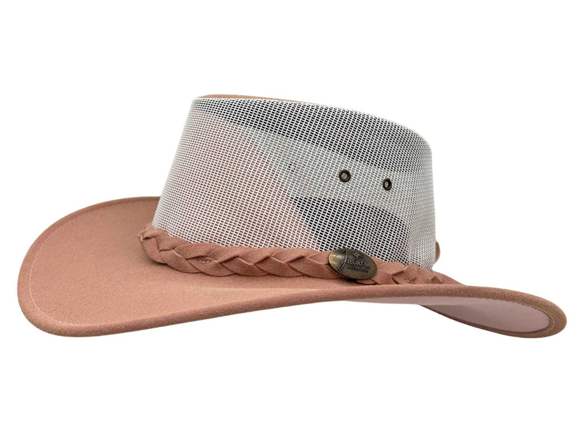 Jacaru 1066 Rizon Soft Vegan Leather Breeze Hat - Mesh Crown (Made in Australia)