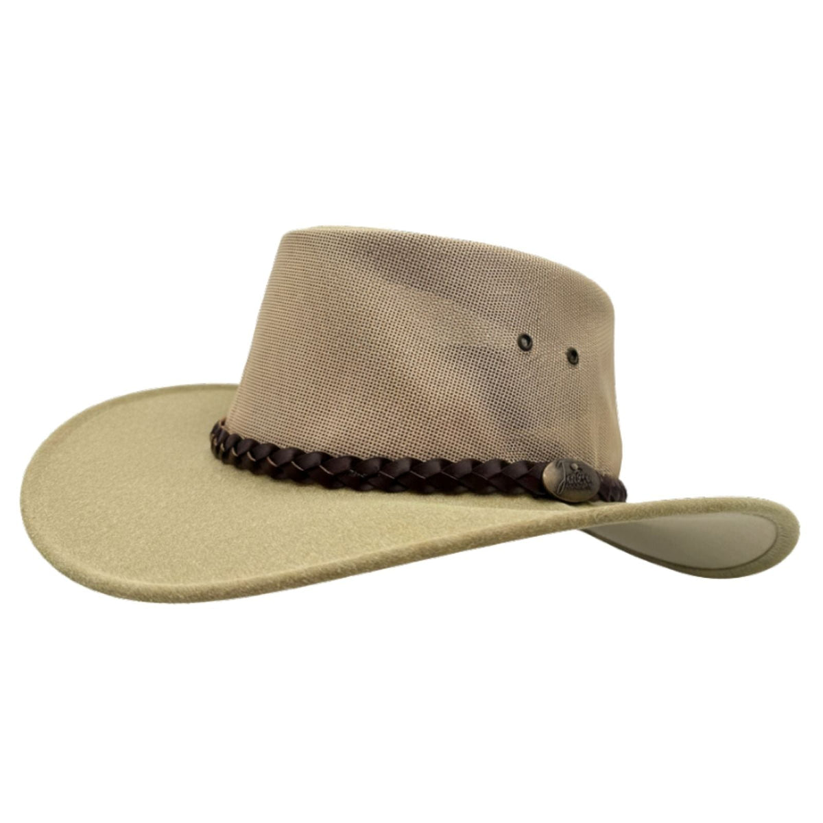 Jacaru 1066 Rizon Soft Vegan Leather Breeze Hat - Mesh Crown (Made in Australia)